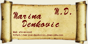 Marina Denković vizit kartica